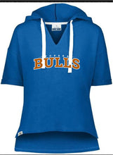 Load image into Gallery viewer, Ladies Short Sleeve Hoodie Bulls
